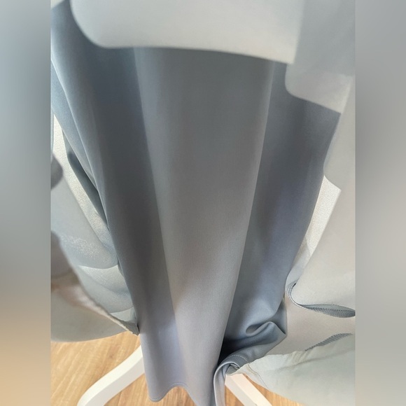 Show Me Your Mumu Halter Top Gray Maxi Dress Open Back Sheer Wedding Size Small - Picture 9 of 11